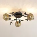 Lucande Evory ceiling light, round, 3-bulb