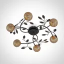 Lucande Evory ceiling light, round, 6-bulb
