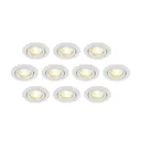 ELC Dakarra recessed lamp 10-set, pivotable, white