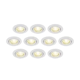 ELC Dakarra recessed lamp 10-set, pivotable, white