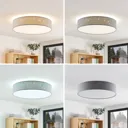 Lindby Ellamina LED ceiling lamp, 60 cm light grey
