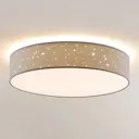 Lindby Ellamina LED ceiling lamp, 60 cm light grey