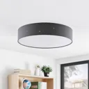 Lindby Ellamina LED ceiling lamp, 60 cm, dark grey