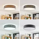 Lindby Ellamina LED ceiling lamp, 60 cm, dark grey