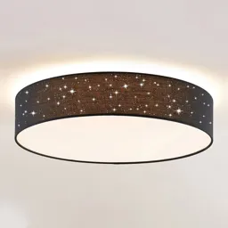 Lindby Ellamina LED ceiling lamp 60 cm, black