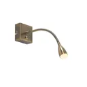 Lindby Jolka LED reading light, antique brass