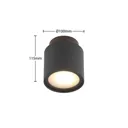 Arcchio Walisa LED ceiling lamp, glass, black