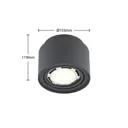 Arcchio Talima LED ceiling lamp, round, black