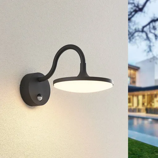 Arcchio Fineria LED outdoor wall light with sensor