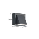 ELC Taloma LED outdoor wall lamp 1-bulb anthracite