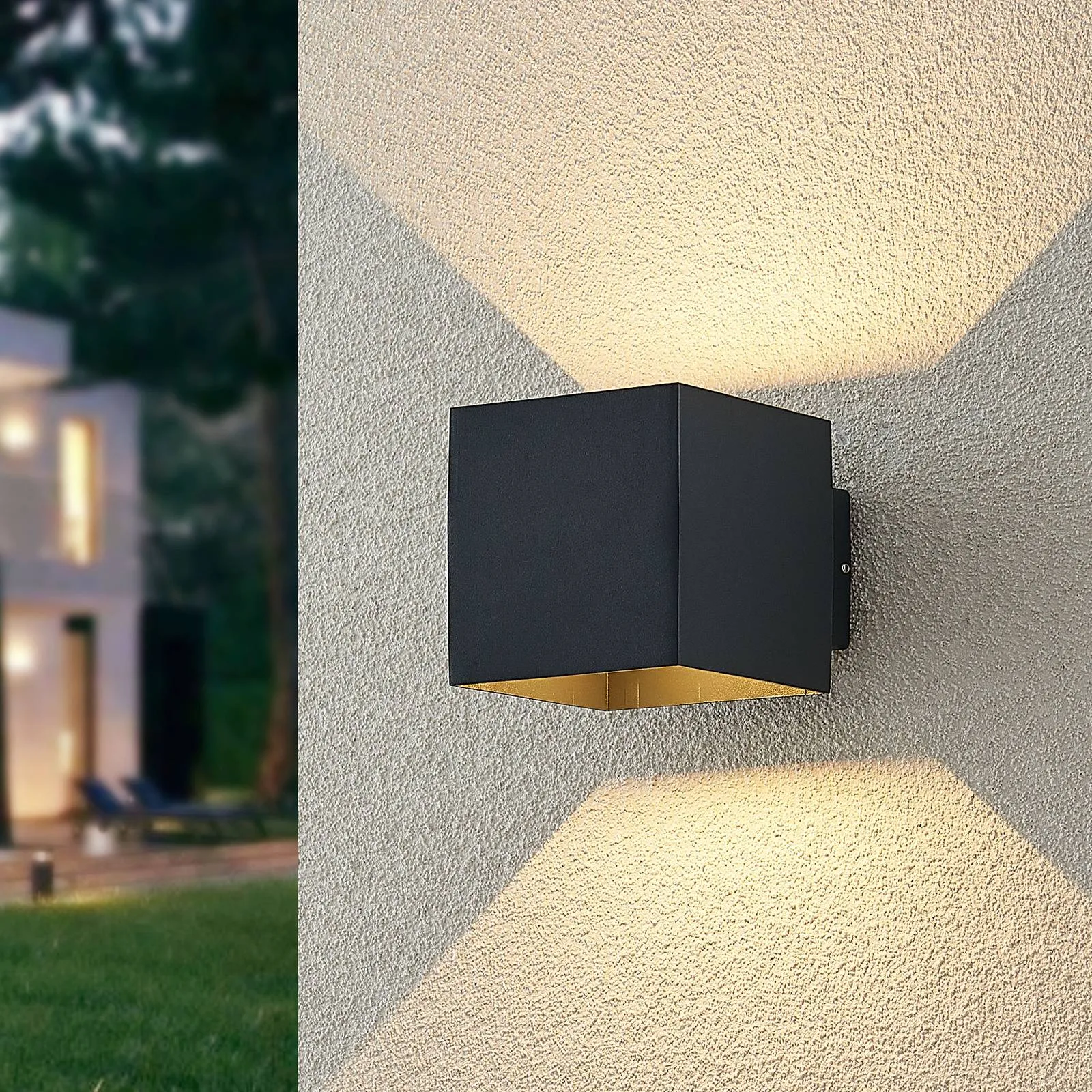 ELC Esani LED outdoor wall lamp, anthracite
