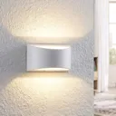 Arcchio Jasina LED wall lamp, half-round, white