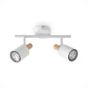 Lindby Junes LED ceiling spotlight, 2-bulb, white