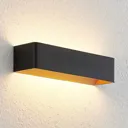 Arcchio Karam LED wall light, 36.5 cm, black