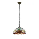 Lindby Audrey Tiffany-style hanging lamp