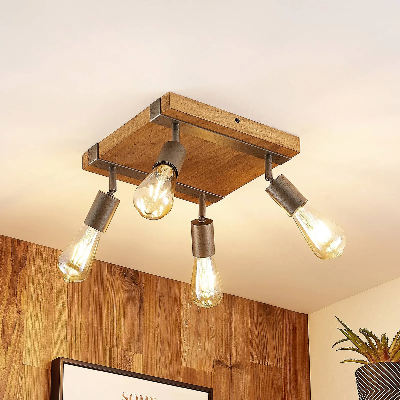 Lindby Quitana ceiling spotlight four-bulb