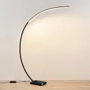 Lindby Kendra LED arc floor lamp, black