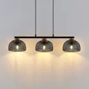 Lindby Louk pendant lamp, 3-bulb, black