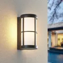 Lucande Kelini outdoor wall light, dark grey