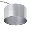 Lindby Dexin arc floor lamp, metallic silver