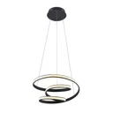 Lucande Sakina LED hanging light sand black Ø 49cm