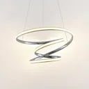 Lucande Sakina LED hanging light chrome Ø 58 cm
