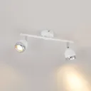 Lindby Khaled ceiling spotlight, 2-bulb
