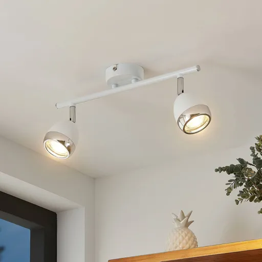Lindby Khaled ceiling spotlight, 2-bulb