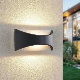 Lindby Mathea LED outdoor wall light, 22 cm long