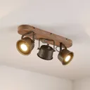 Lindby Rubinjo ceiling spotlight, 3-bulb, long