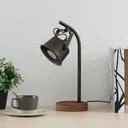 Lindby Rubinjo table lamp with wooden base