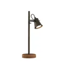 Lindby Grandesa table lamp, wooden base