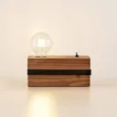 Lindby Sverina table lamp made of wood, 1-bulb