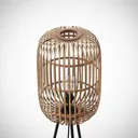 Lindby Canyana floor lamp, rattan, natural