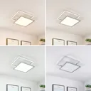 Lucande Senan LED ceiling lamp, squares, CCT