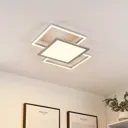 Lucande Ciaran LED ceiling lamp, squares