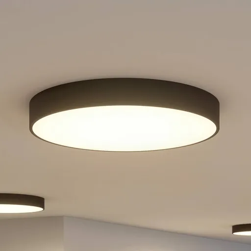 Arcchio Noabelle LED ceiling lamp, black, 80 cm