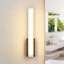 Lucande Lisana LED wall light, IP44, vertical