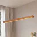 Lindby Alimara LED wooden hanging light, 138 cm