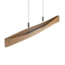 Lindby Beazina LED hanging light, oak wood