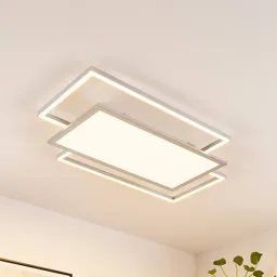 Lucande Ciaran LED ceiling lamp, rectangles, CCT