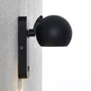 Arcchio Renko wall spotlight, 1-bulb, black
