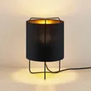 Lindby Kesta table lamp, black and gold, 32 cm