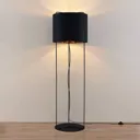 Lindby Kesta fabric floor lamp, frame 3 bars