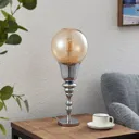 Lucande Gesja table lamp, no lampshade, chrome