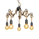 Lucande Ropina hanging light, five-bulb