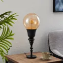 Lucande Gesja table lamp, no lampshade, black