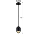 Lucande Amielle pendant light, one-bulb, black