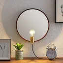 Lucande Lumani wall light with mirror, brown