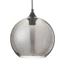 Bergen glass pendant light, rain effect Ø 25 cm